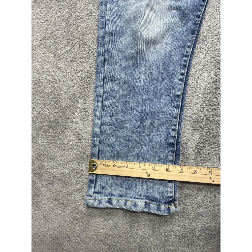 Southpole Jean Men Measured 32x29 Light Blue Acid Wash Skinny Tapered Streetwear